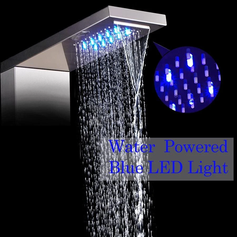 Luxury LED Shower Column Tap SPA Massage Jet Shower Panel -Bathlova