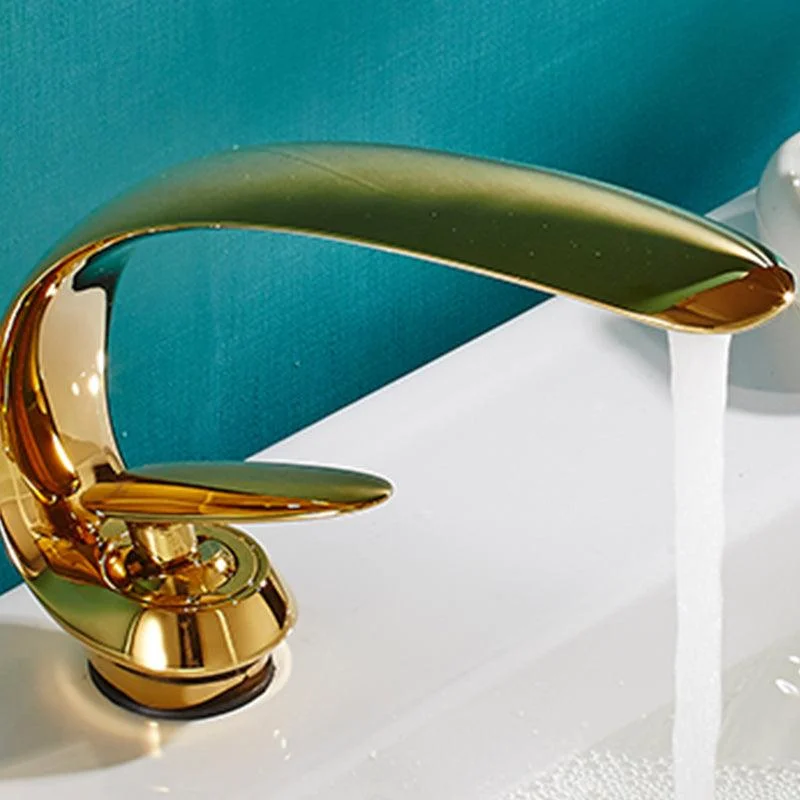 Luxury Single Handle Sink Tap Brass Bathroom Gooseneck Tap -Bathlova