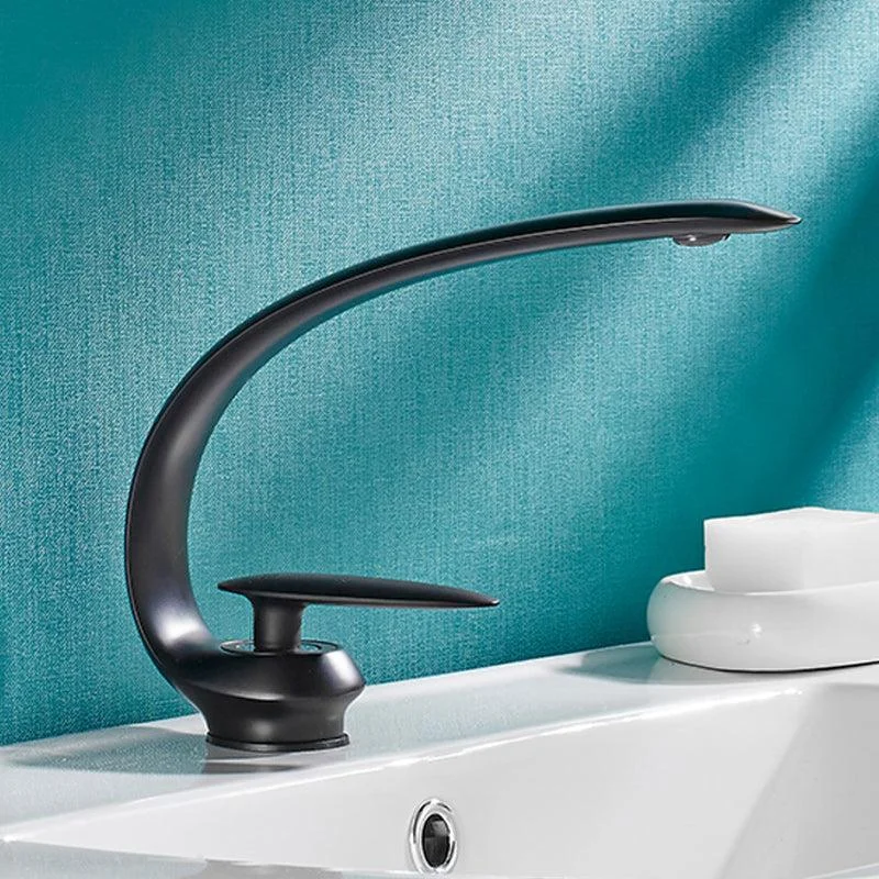 Luxury Single Handle Sink Tap Brass Bathroom Gooseneck Tap -Bathlova