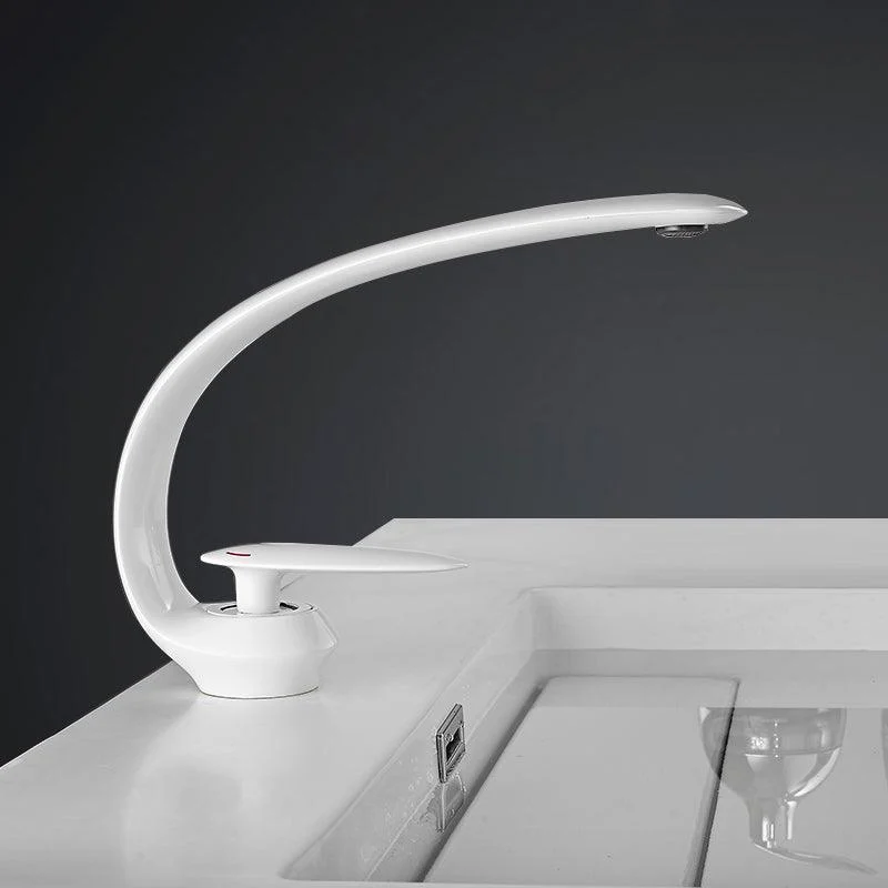 Luxury Single Handle Sink Tap Brass Bathroom Gooseneck Tap -Bathlova