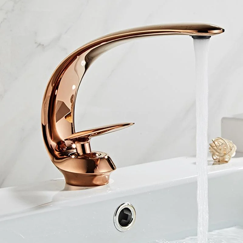 Luxury Single Handle Sink Tap Brass Bathroom Gooseneck Tap -Bathlova