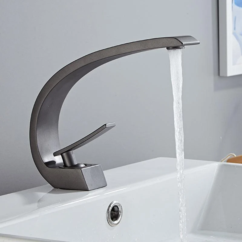 Luxury Single Handle Sink Tap Brass Bathroom Gooseneck Tap -Bathlova