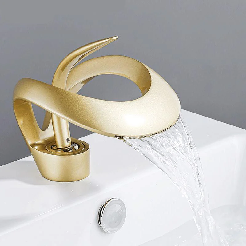 Luxury Single Handle Sink Tap Brass Bathroom Novel Shape Tap -Bathlova