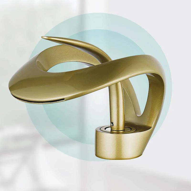 Luxury Single Handle Sink Tap Brass Bathroom Novel Shape Tap -Bathlova