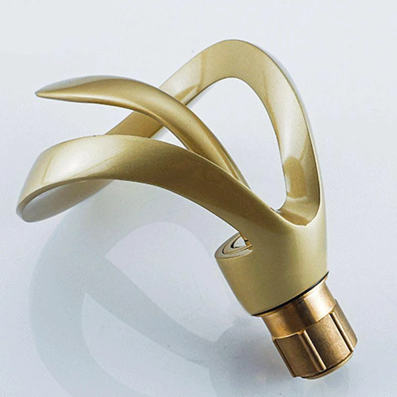 Luxury Single Handle Sink Tap Brass Bathroom Novel Shape Tap -Bathlova