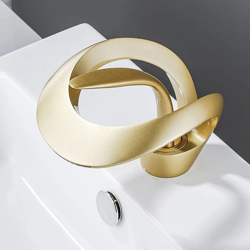 Luxury Single Handle Sink Tap Brass Bathroom Novel Shape Tap -Bathlova