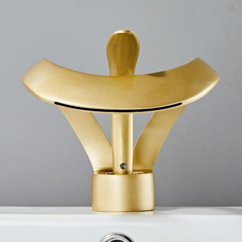 Luxury Single Handle Sink Tap Brass Bathroom Novel Shape Tap -Bathlova