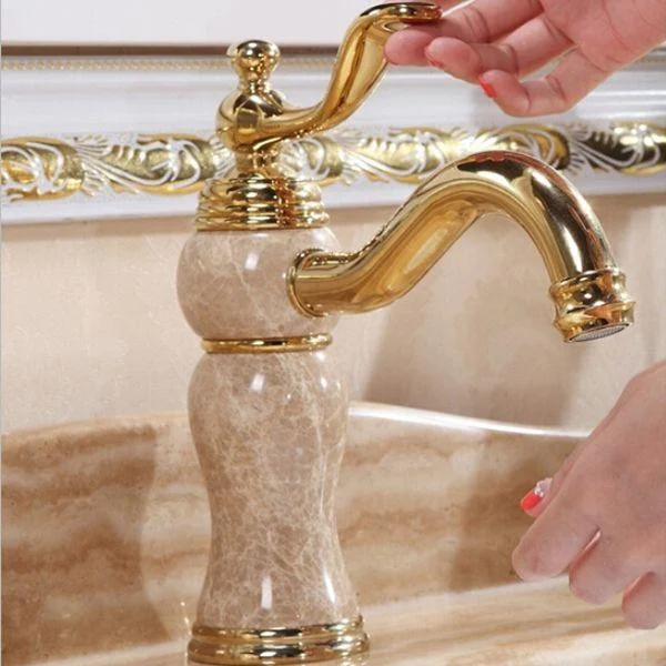 Luxury Vessel Sink Tap Brass Lever Handles Basin Lavatory Tap -Bathlova