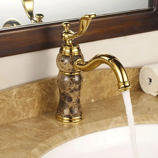 Luxury Vessel Sink Tap Brass Lever Handles Basin Lavatory Tap -Bathlova