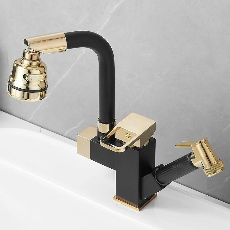 Luxury Vessel Sink Tap Single Handle Swivel Spout with Side Spray -Bathlova