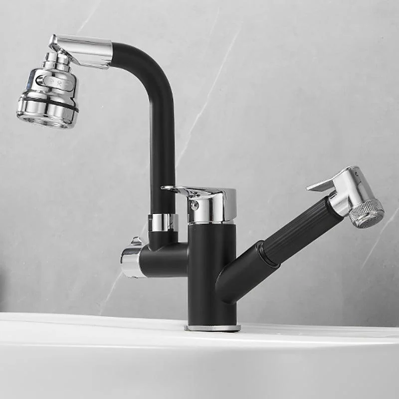 Luxury Vessel Sink Tap Single Handle Swivel Spout with Side Spray -Bathlova