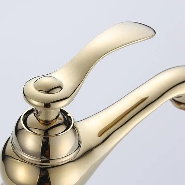 Luxury Vessel Tap Brass Lever Handles Low Arc Basin Lavatory Tap -Bathlova