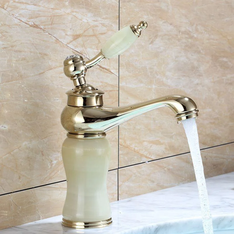 Luxury Vessel Tap Brass Lever Handles Low Arc Basin Lavatory Tap -Bathlova