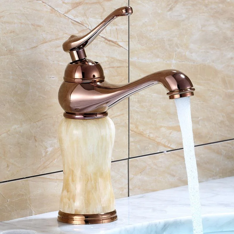 Luxury Vessel Tap Brass Lever Handles Low Arc Basin Lavatory Tap -Bathlova