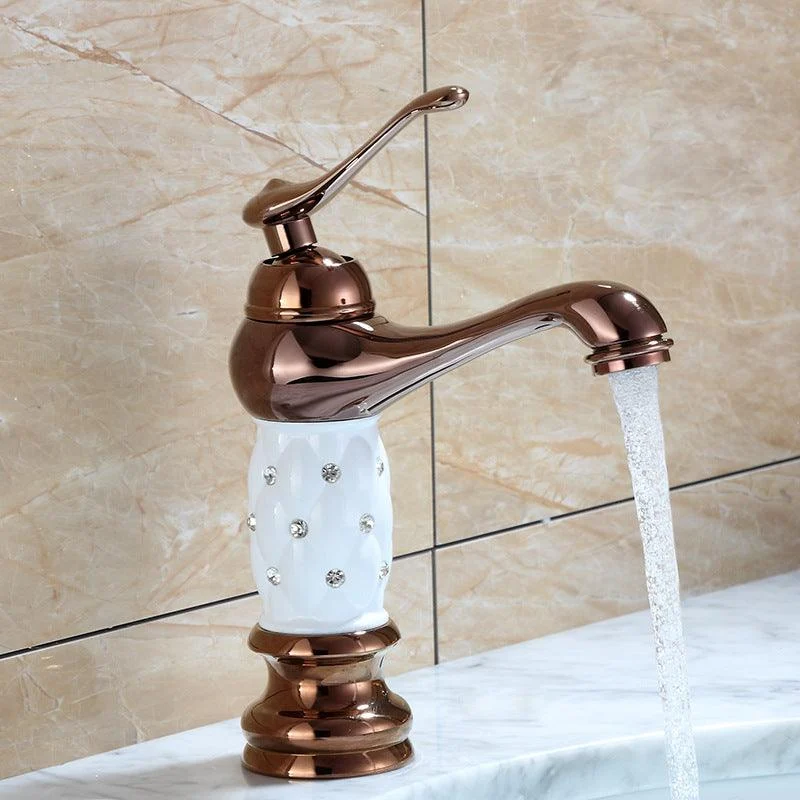 Luxury Vessel Tap Brass Lever Handles Low Arc Basin Lavatory Tap -Bathlova