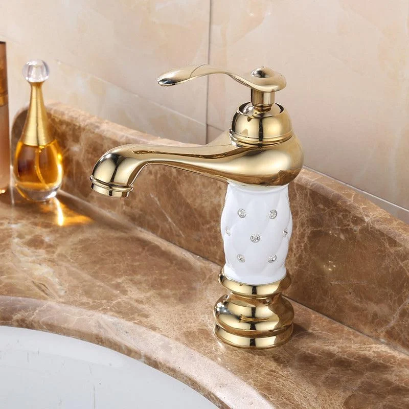 Luxury Vessel Tap Brass Lever Handles Low Arc Basin Lavatory Tap -Bathlova