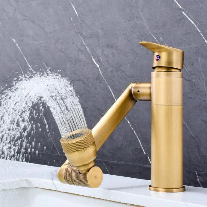 Luxury Vessel Tap Swivel Spout High-Arc Single Handle Vessel Tap -Bathlova