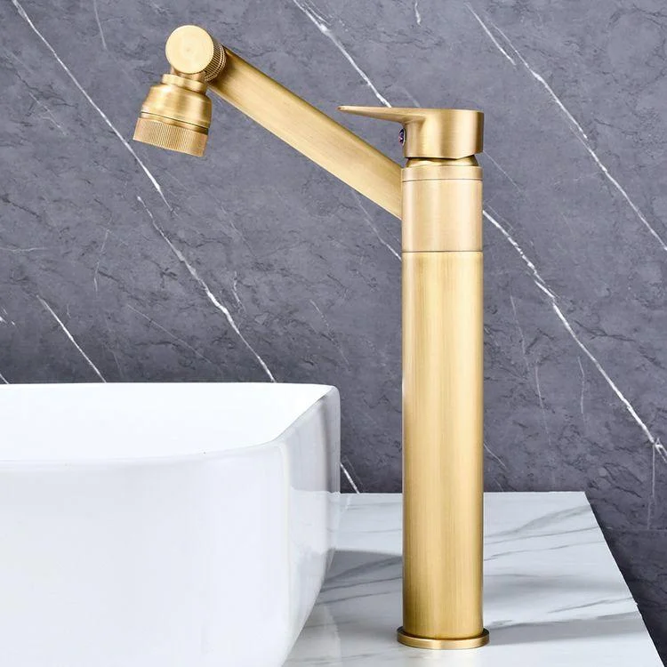 Luxury Vessel Tap Swivel Spout High-Arc Single Handle Vessel Tap -Bathlova