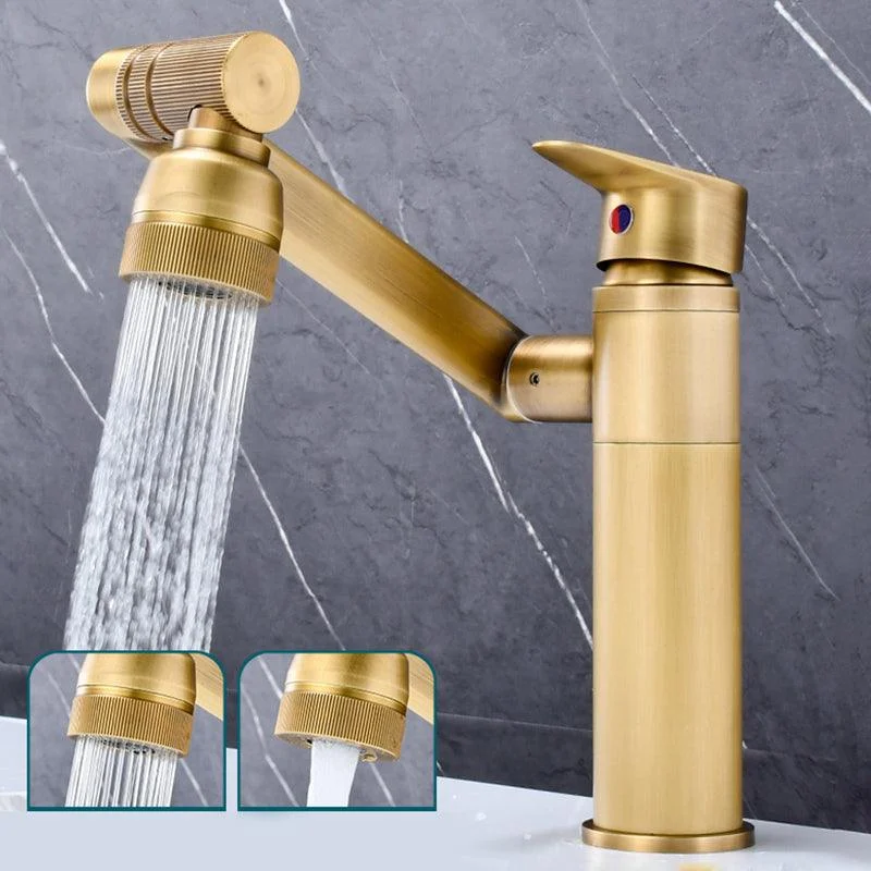 Luxury Vessel Tap Swivel Spout High-Arc Single Handle Vessel Tap -Bathlova