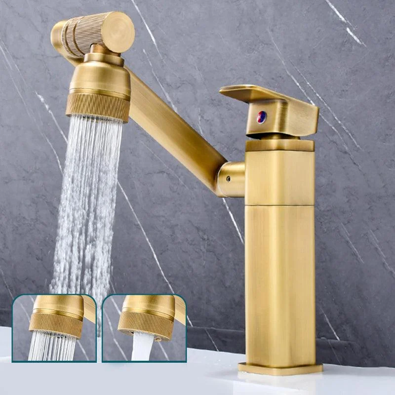 Luxury Vessel Tap Swivel Spout High-Arc Single Handle Vessel Tap -Bathlova