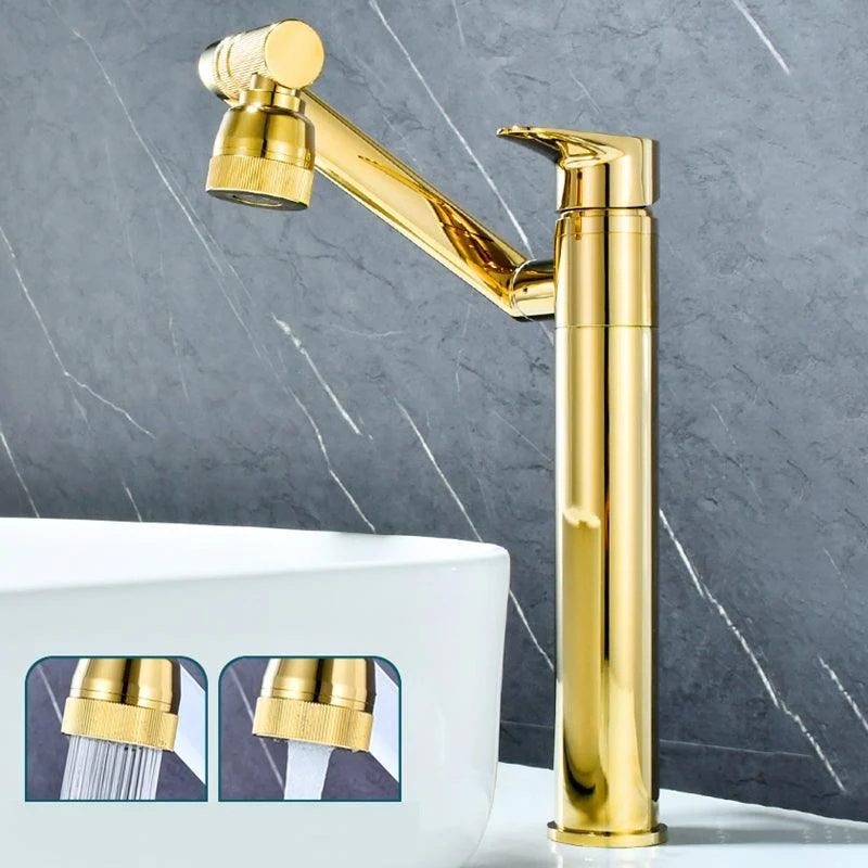 Luxury Vessel Tap Swivel Spout High-Arc Single Handle Vessel Tap -Bathlova