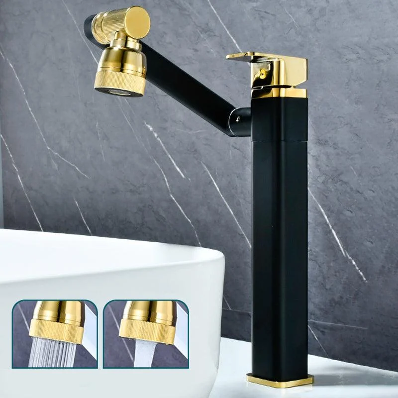 Luxury Vessel Tap Swivel Spout High-Arc Single Handle Vessel Tap -Bathlova