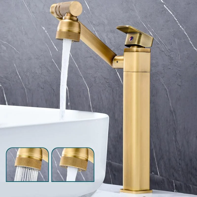 Luxury Vessel Tap Swivel Spout High-Arc Single Handle Vessel Tap -Bathlova