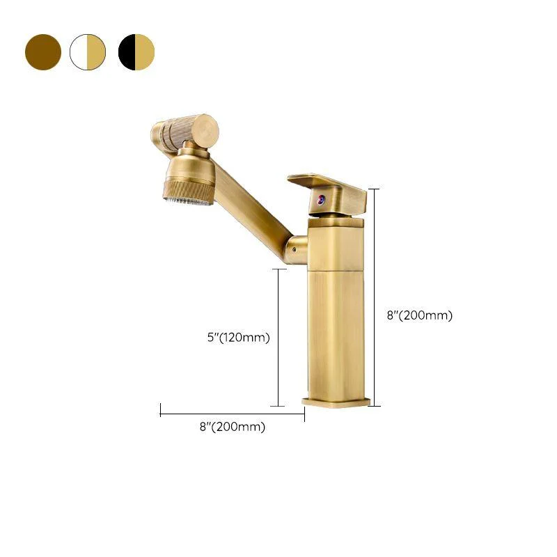 Luxury Vessel Tap Swivel Spout High-Arc Single Handle Vessel Tap -Bathlova