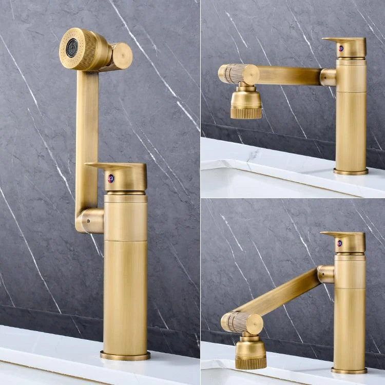 Luxury Vessel Tap Swivel Spout High-Arc Single Handle Vessel Tap -Bathlova