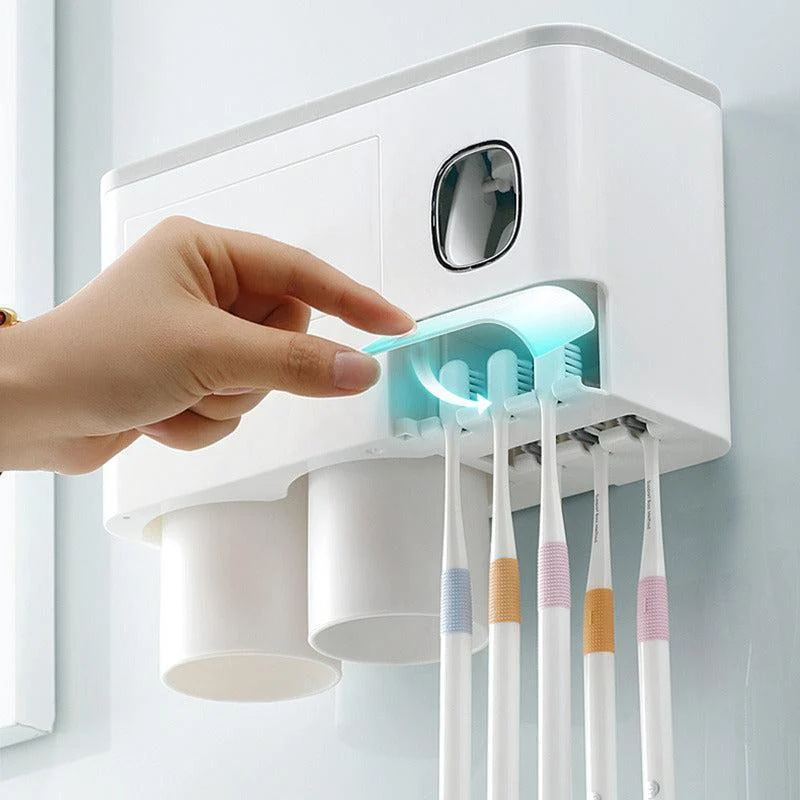 Magnetic Toothbrush Holder Automatic Toothpaste Dispenser Accessory -Bathlova