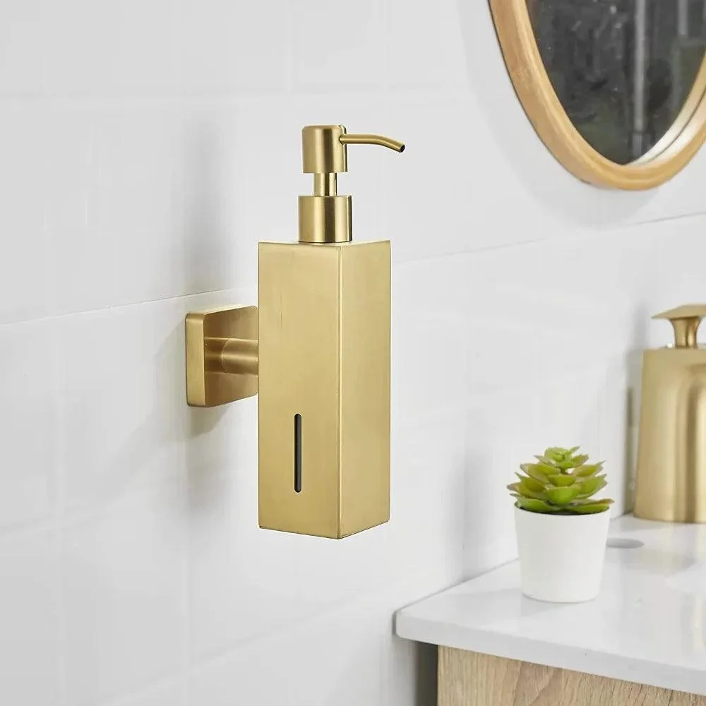 Manual Soap Dispenser Wall Mounted Square Round Soap Dispenser -Bathlova