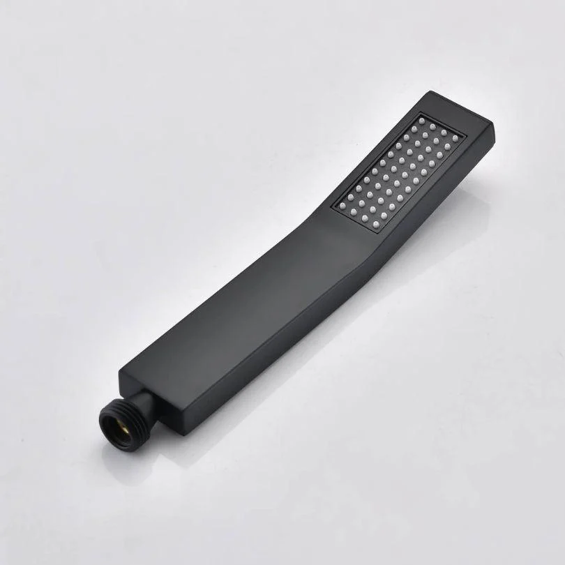 Matte black 16" Square Rainfall Shower Head with Handheld -Bathlova