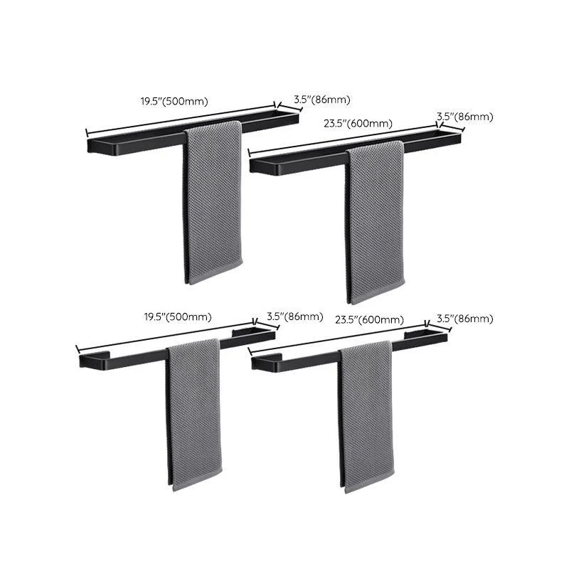 Matte Black 5-Piece Modern Bathroom Accessory as Individual or as a Set with Towel Bar -Bathlova