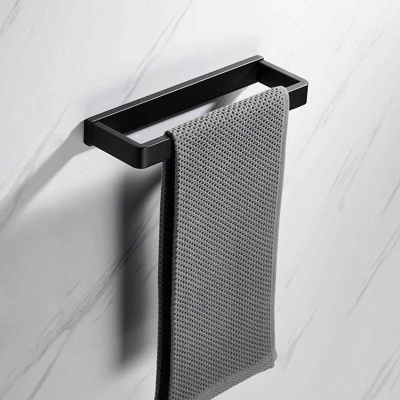 Matte Black 5-Piece Modern Bathroom Accessory as Individual or as a Set with Towel Bar -Bathlova