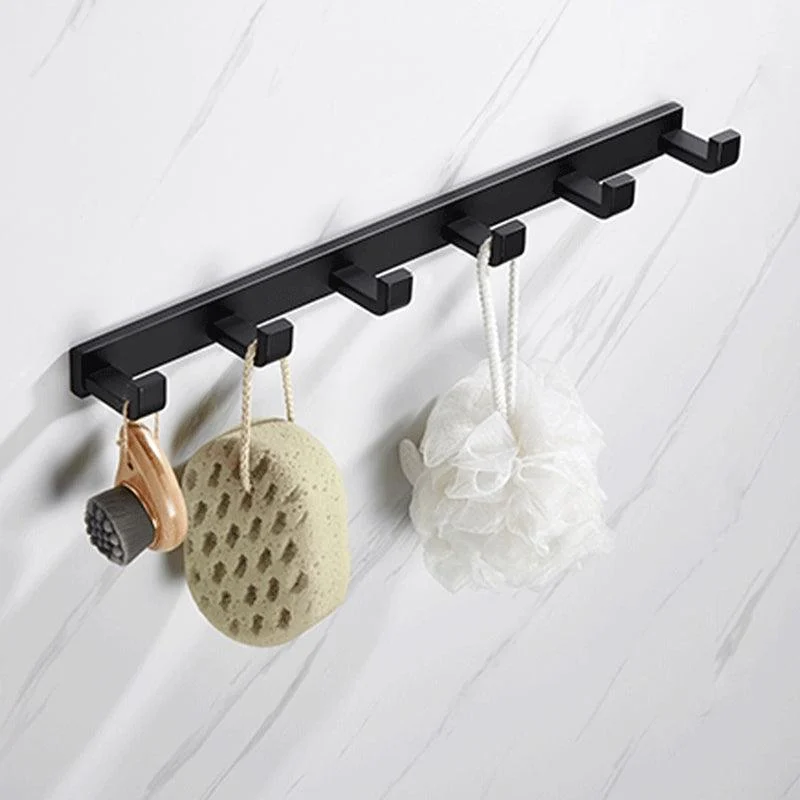 Matte Black 5-Piece Modern Bathroom Accessory as Individual or as a Set with Towel Bar -Bathlova