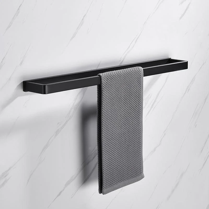 Matte Black 5-Piece Modern Bathroom Accessory as Individual or as a Set with Towel Bar -Bathlova