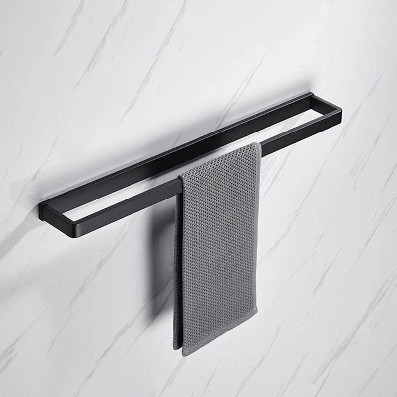 Matte Black 5-Piece Modern Bathroom Accessory as Individual or as a Set with Towel Bar -Bathlova