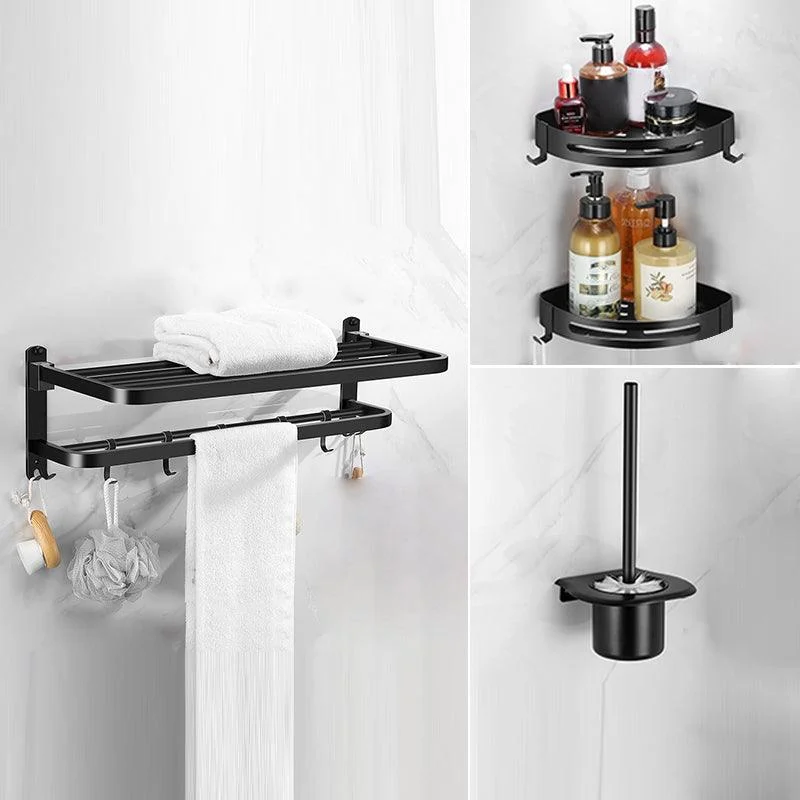 Matte Black Bathroom Hardware Set Modern Bathroom Accessories Hardware Set -Bathlova