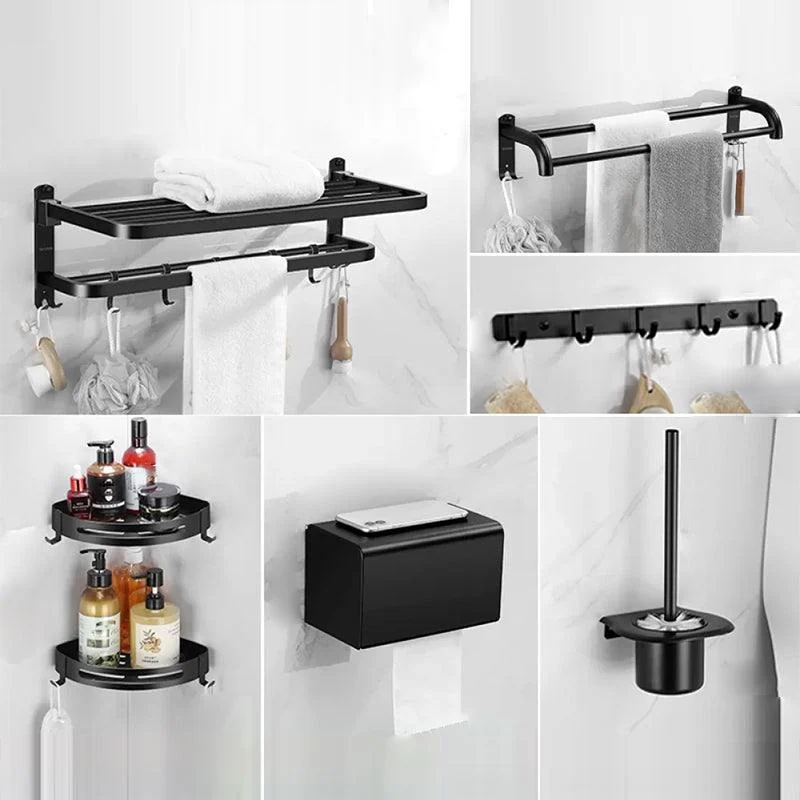 Matte Black Bathroom Hardware Set Modern Bathroom Accessories Hardware Set -Bathlova