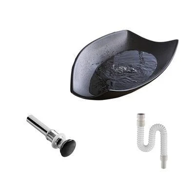 Matte Black Bathroom Sinks Modern Counter Basin Sink for Kitchen -Bathlova