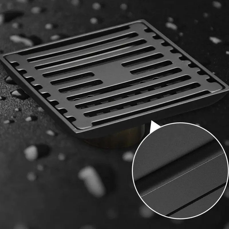 Matte Black Floor Drains Invisible Bathroom Floor Drain -Bathlova