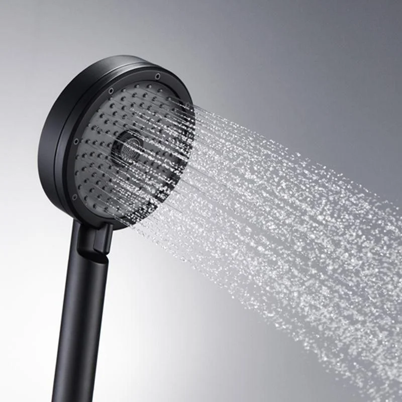 Matte Black Handheld Shower Head Modern 3-Jet Round Wall-Mount Handheld Shower Head -Bathlova