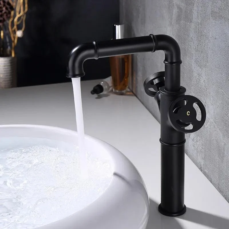 Matte Black Industrial Water Mixer Bathroom Tap -Bathlova