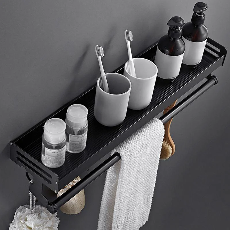 Matte Black Modern Bathroom Accessory Set, Set of 2, Bath Shelf -Bathlova