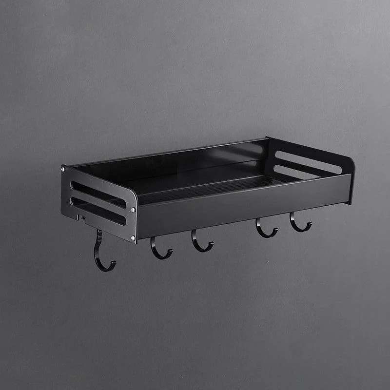 Matte Black Modern Bathroom Accessory Set, Set of 2, Bath Shelf -Bathlova