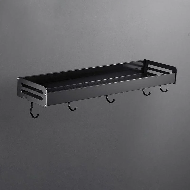 Matte Black Modern Bathroom Accessory Set, Set of 2, Bath Shelf -Bathlova