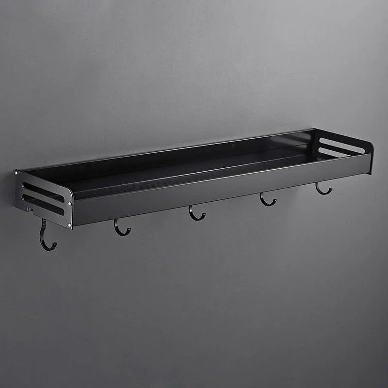 Matte Black Modern Bathroom Accessory Set, Set of 2, Bath Shelf -Bathlova