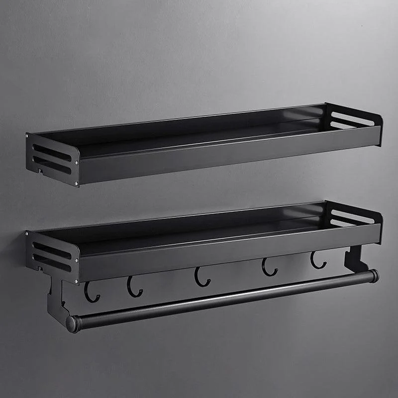 Matte Black Modern Bathroom Accessory Set, Set of 2, Bath Shelf -Bathlova