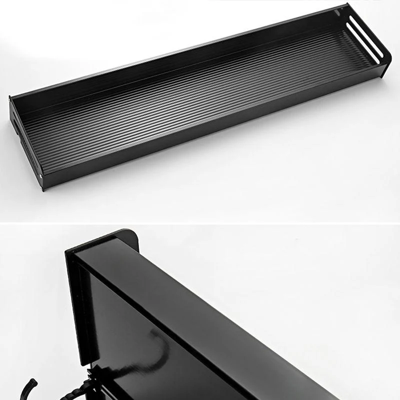 Matte Black Modern Bathroom Accessory Set, Set of 2, Bath Shelf -Bathlova