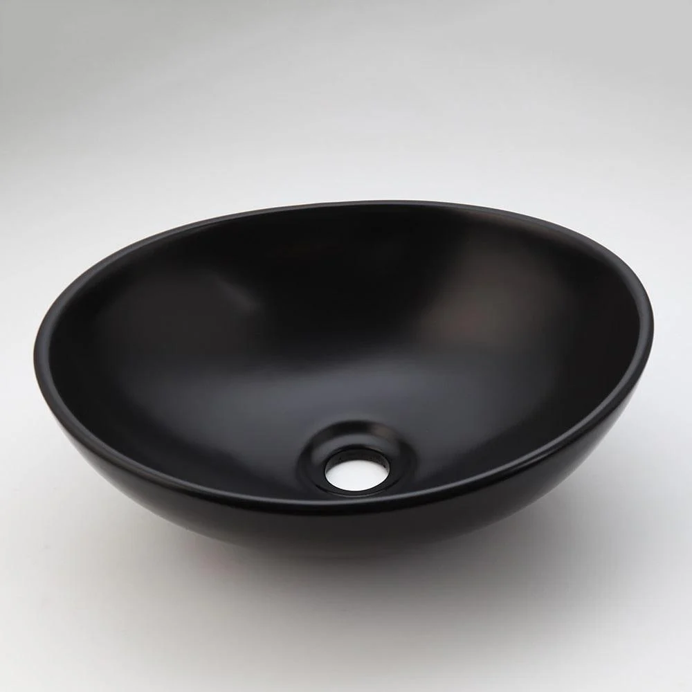 Matte Black Washbasin Lavatory Basin Bathroom Sink Tap Combo -Bathlova